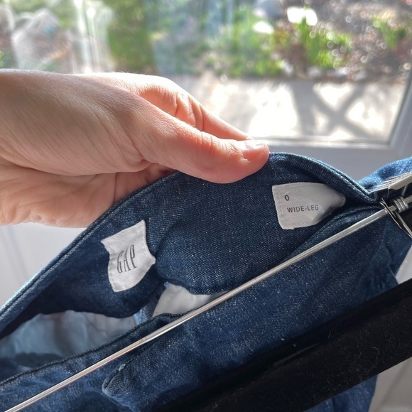 Gap Indigo Chambray Pleated Wide Leg Pant - 0 - Picture 5 of 5